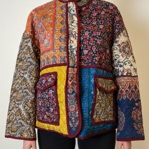 Zara Multicolor Patchwork Utility Jacket